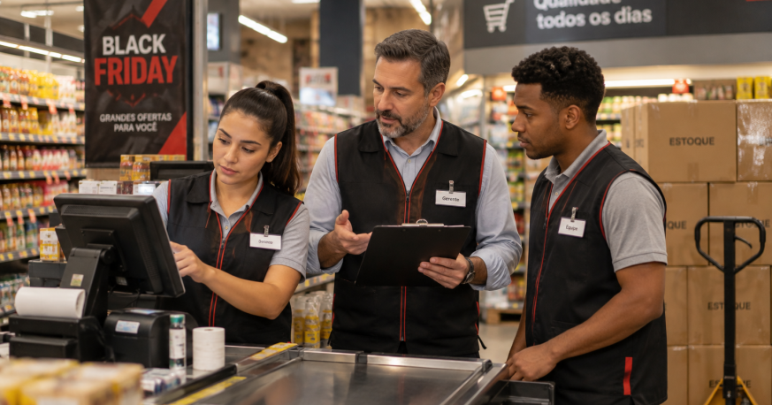 Black Friday em loja física como preparar o caixa, a equipe e o estoque