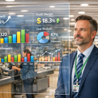 gestão financeira de supermercado